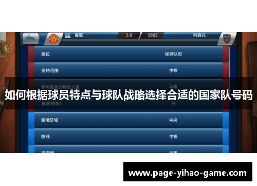 如何根据球员特点与球队战略选择合适的国家队号码
